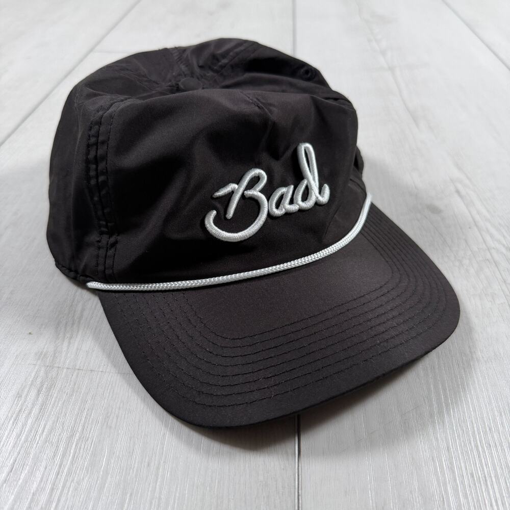 Bad Birdie Hat Cap Snap Back Bad One Size Black Golf Mens Rope Logo Polyester
